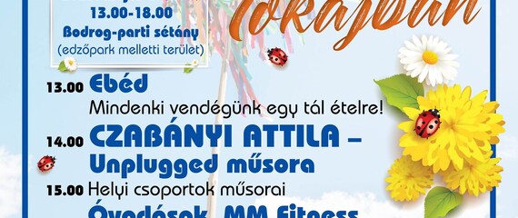 Majális családi délután és Bodrog-parti piknik Tokajban