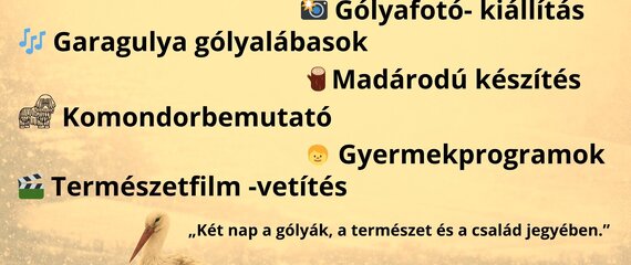 Fülöp, a gólya – Madár- és állatvédelmi családi hétvége | Gólyavédelmi Központ
